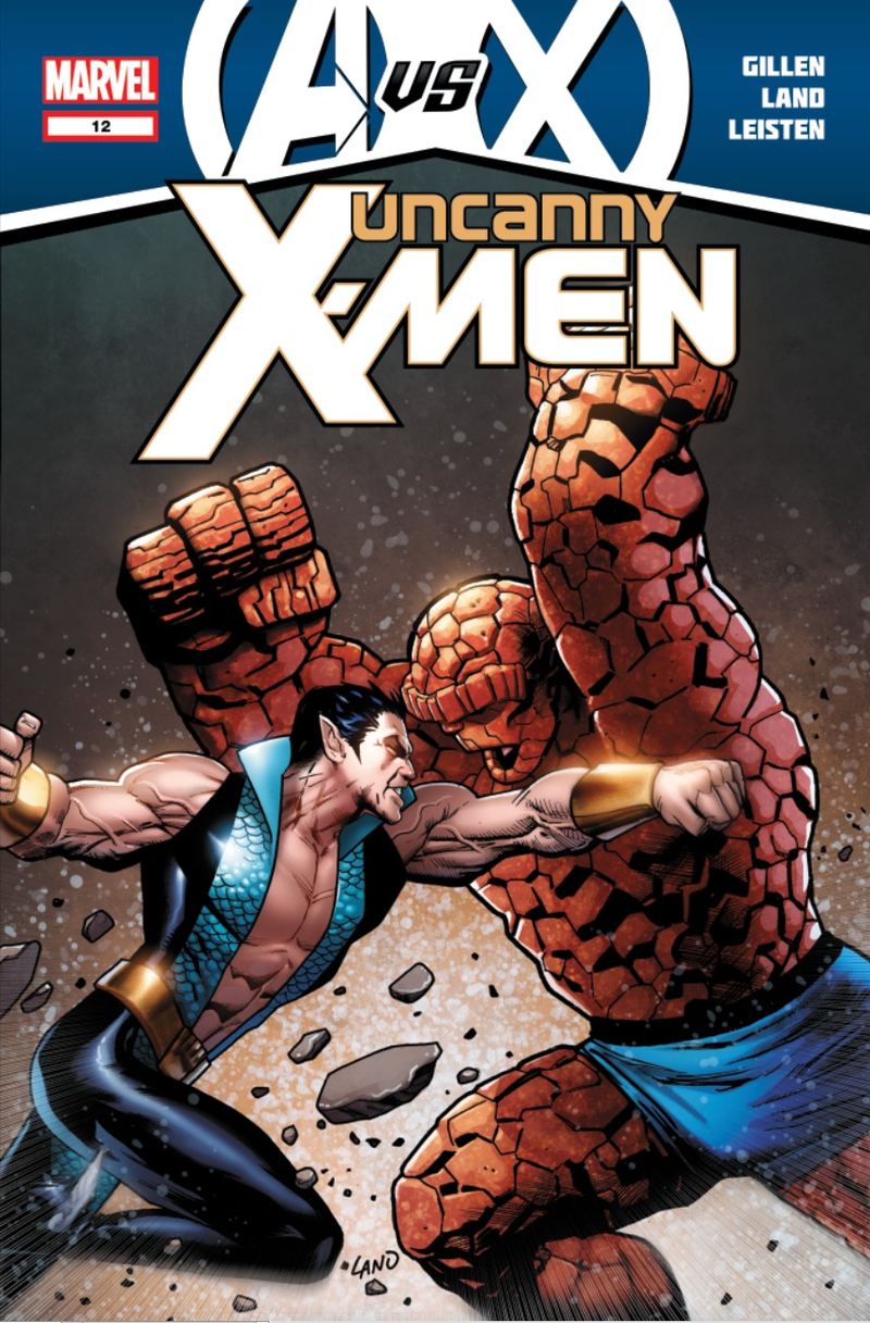 Illustration for article titled It’s Earth vs. Water as The Sub-Mariner and The Thing Face Off in Uncanny X-Men #12